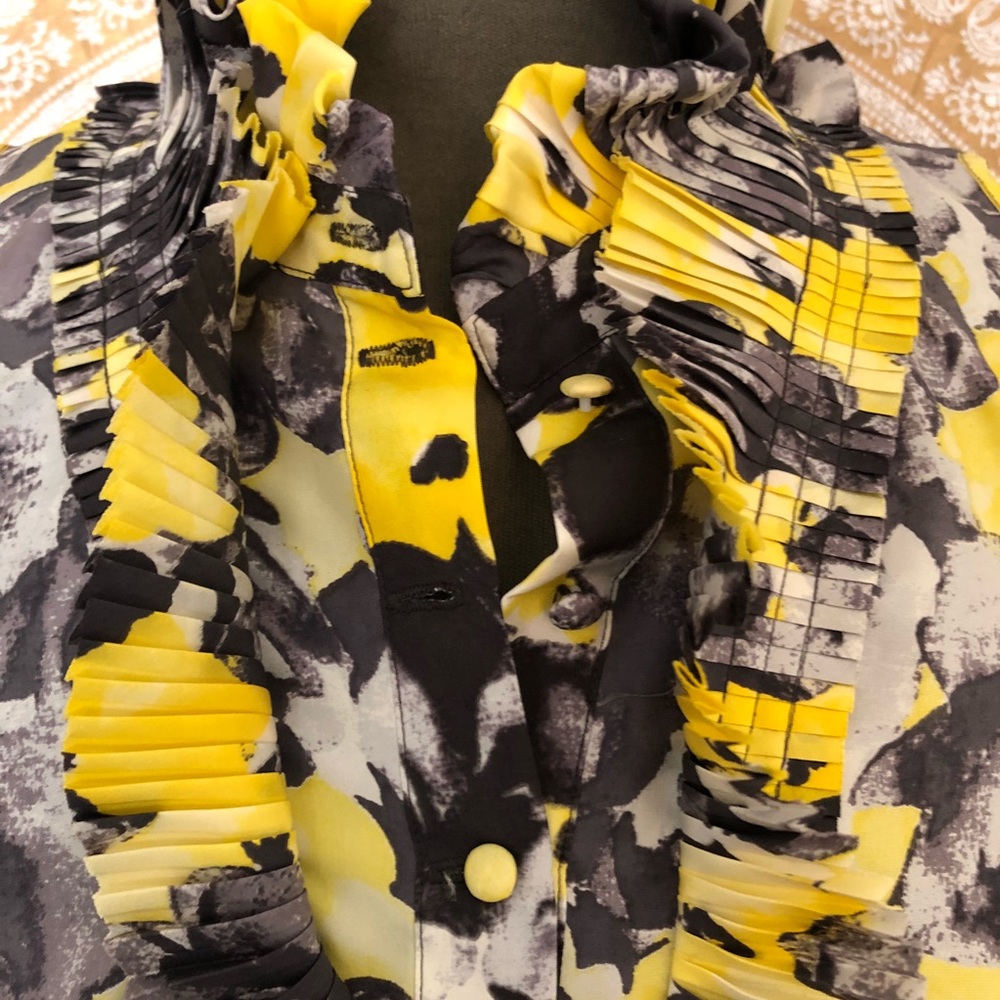 Silk Ruffle Neck Blouse - Picture 3 of 4